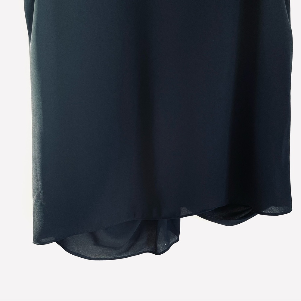 Cinq a Sept Abby Sleeveless Knot Front Blouse Top Tank In Navy Blue Size M EUC - Picture 12 of 13